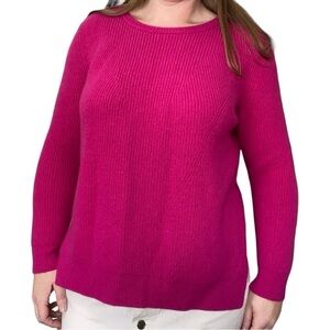 Akris Punto Pink Wool/Cashmere Blend Knit Sweater Size 14